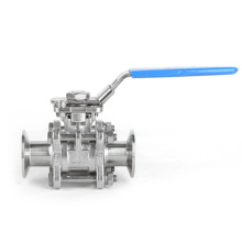 304/316 3-PC Type Clamp Weld Thread Sanitary Stainless Steel Non-retention Ball Valve